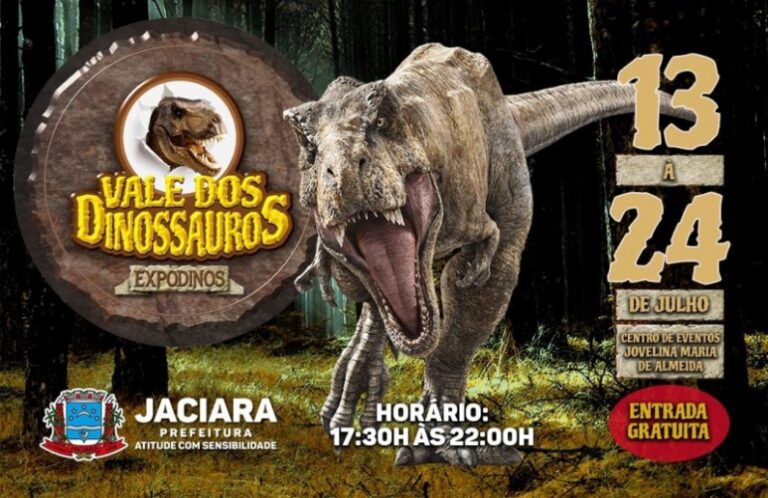 Pátio do Centro de Eventos de Jaciara dará espaço ao “Vale dos Dinossauros”